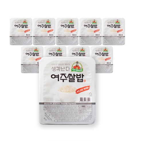 롯데 대왕님표 생각난다 여주쌀밥 부드러운 현미밥, 210g, 10개