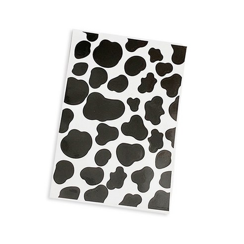 콩콩팬시 우유 젖소 패턴 스티커, 얼룩무늬, 5개