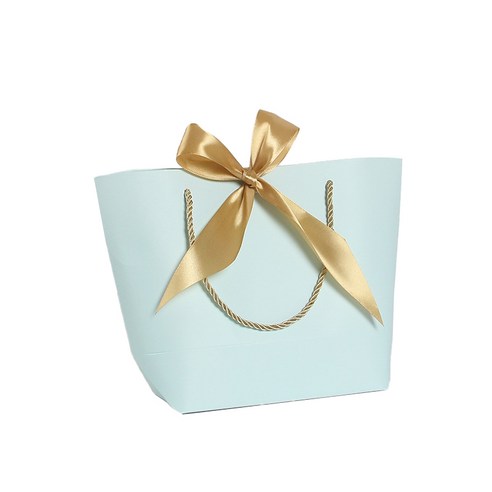 올하이 선물포장용 고급 종이 쇼핑백 5p, 02 하늘색