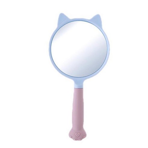 순수하랑 휴대용 메이크업 고양이발 손거울, 핑크, 1개