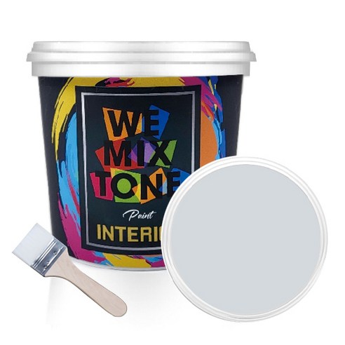 WEMIXTONE 내부용 INTERIOR 수성 페인트 1L + 붓, WMT0263P01(페인트), 랜덤발송(붓)