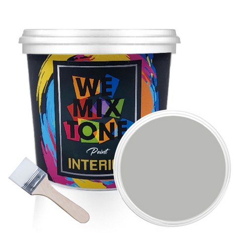 WEMIXTONE 내부용 INTERIOR 수성 페인트 + 붓, WMT0015P01 + 랜덤 발송, 1L, 1세트
