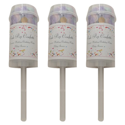 글로리빙 파티 꽃가루 컨페티폭죽 25g, 3개, 4