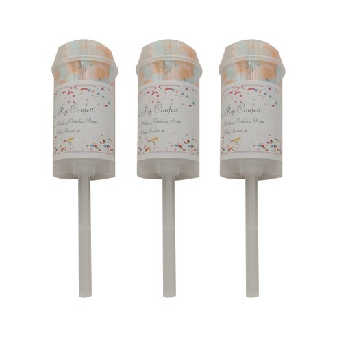 글로리빙 파티 꽃가루 컨페티폭죽 25g, 3개, 10