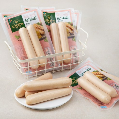 더건강한 닭가슴살 소시지, 120g, 7개