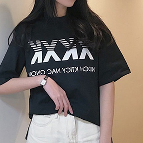 메이첼 여성용 엑스케이 라운드넥 반팔 티셔츠 01032