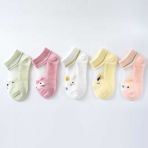 발끝부터 마음까지 사로잡는, 깜찍하고 가벼운 뿜뿜삭스 깜찍이 애니멀 망사 시스루 발목양말