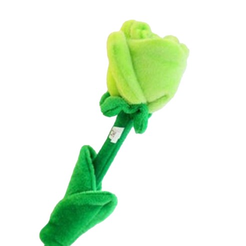 해솔 장미 꽃 꽂이 인테리어 인형, 그린, 30cm