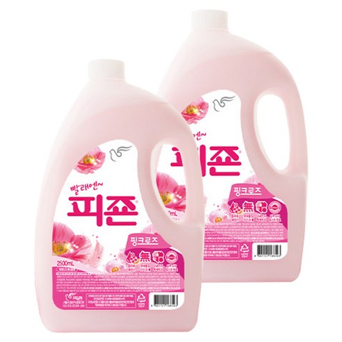 피죤 레귤러 섬유유연제 핑크로즈, 2500ml, 2개