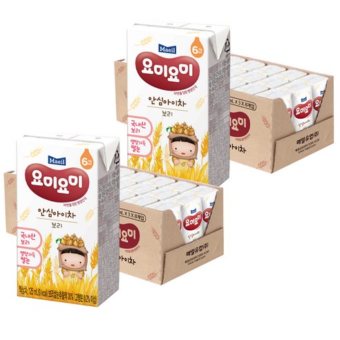 요미요미 안심아이차 125ml x 24p, 보리, 2개