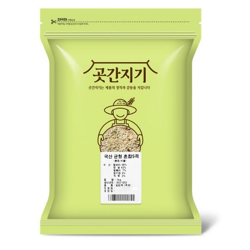 곳간지기 국산 균형 혼합 5곡, 1kg, 1개