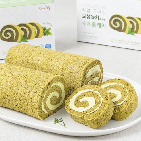 [로켓프레시] 프레시오늘 신선냉장 리얼 보성녹차로 만든 수제 롤케익