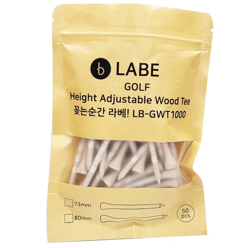 라베 프리미엄 골프우드티, 베이지, 50개