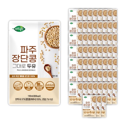 자연생각 파주 장단콩 그대로 두유, 40개, 190ml