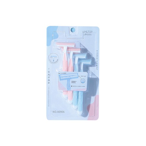 피어니스트 여성 제모 왁싱 면도기 핑크 2p + 블루 2p 세트, 1세트, 4개