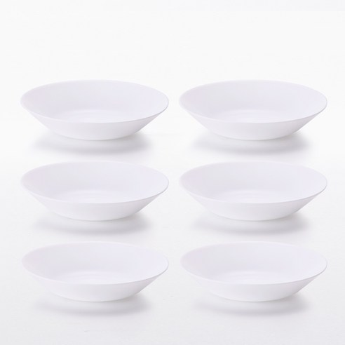파이렉스 밀크글라스 앞접시 6p, 밀크화이트, 6개
