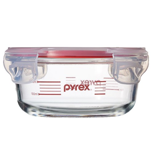 파이렉스 4면밀폐 원형 내열유리 계량 용기 380ml, 단품, 1개