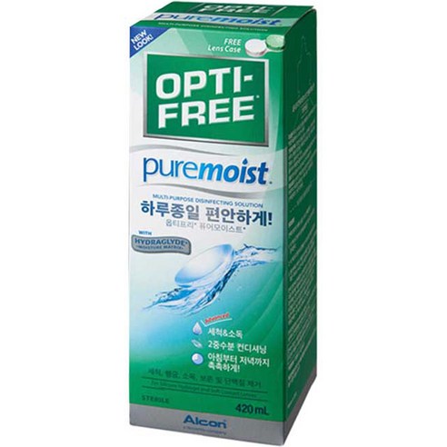   옵티프리 퓨어모이스트 렌즈 세정액, 420ml, 1개