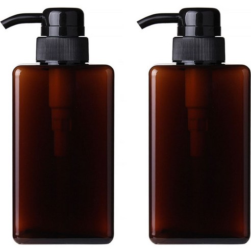 지앤와이 로션 펌프 공병 450ml, 2개, 브라운