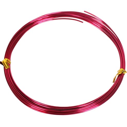 공예 철 와이어 1mm x 10m, 09 로즈 레드, 1개