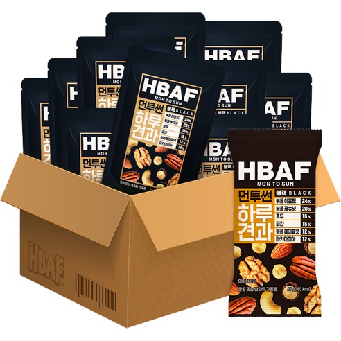 HBAF 하루견과 먼투썬 블랙, 25g, 100개