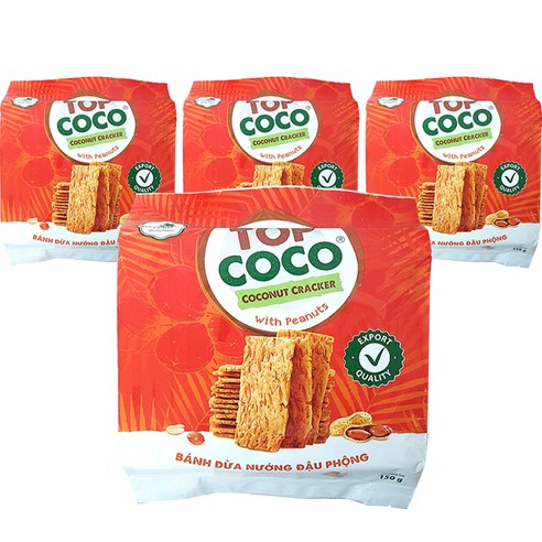 탑 코코 코코넛 크래커 땅콩맛 10p, 150g, 4개