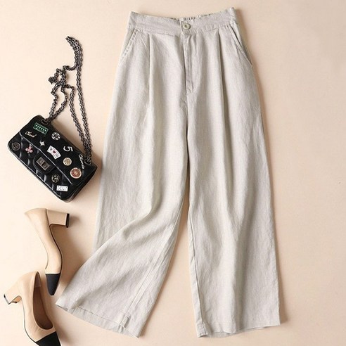 아이엠몽 여성용 베니토 린넨 와이드 팬츠
