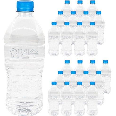 천년수 무라벨 생수, 1L, 24개