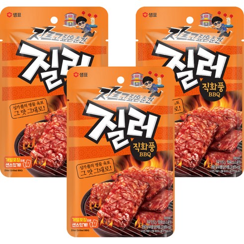 질러 직화풍 비비큐 육포, 30g, 3개
