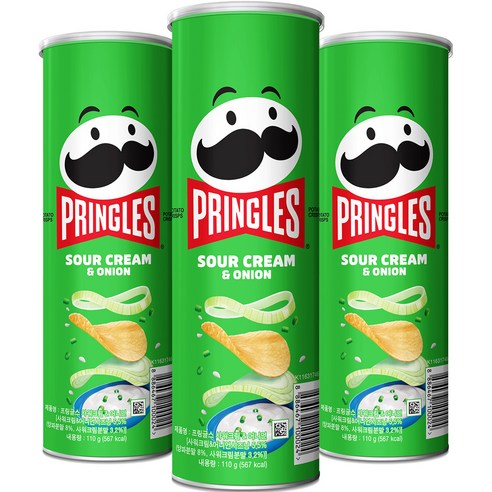 프링글스 양파맛, 110g, 3개
