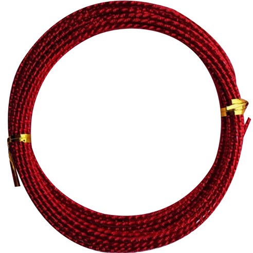 부드러운 에나벨 공예철사, 17 빨강(양각 무늬), 1개