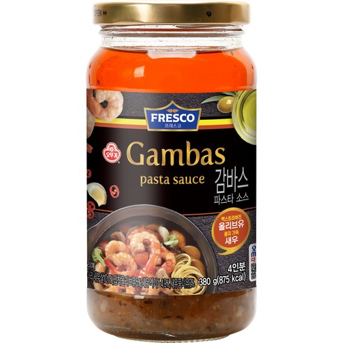 오뚜기프레스코 감바스 파스타소스, 1개, 380g