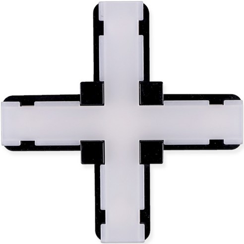 원하 라인아트 부속품 +자 연결부속 LED2W 주광색, 블랙, 1개