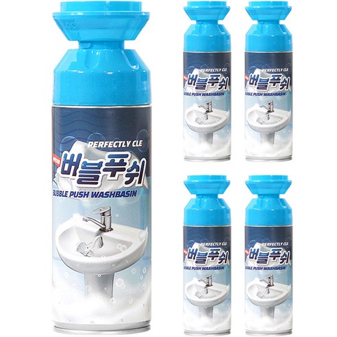버블푸쉬 배수구 세면대 살균 탈취 청소 세정제, 5개, 250g