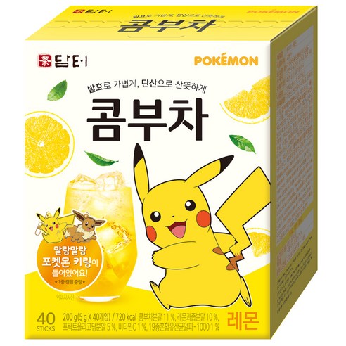 담터 포켓몬 콤부차 레몬, 5g, 40개입, 1개 Best Top3