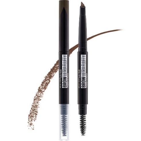 메이블린 뉴욕 패션브로우 울트라플러피 브로우 펜슬 0.2g, 다크 브라운, 2개