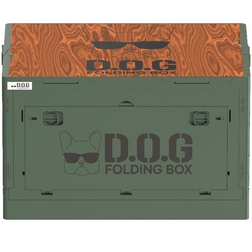 글램핑  도그독 프리미엄 캠핑 폴딩 리빙박스 56L, 1개, 카키