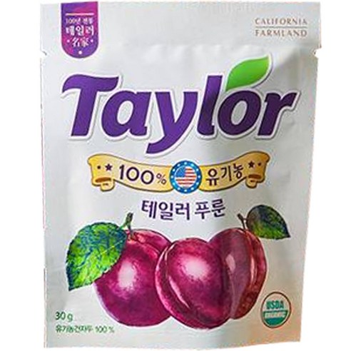 테일러 유기농 푸룬건자두, 30g, 1개