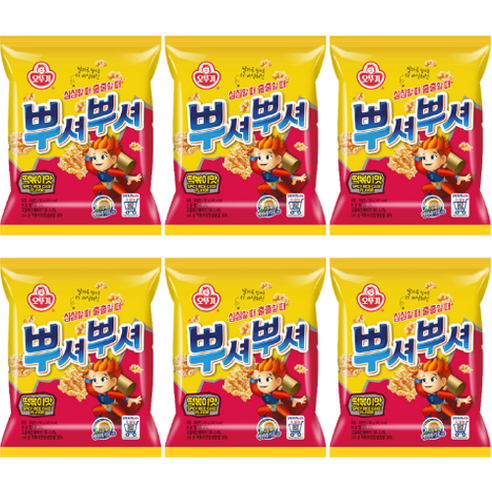 오뚜기 뿌셔뿌셔 떡볶이맛, 90g, 6개