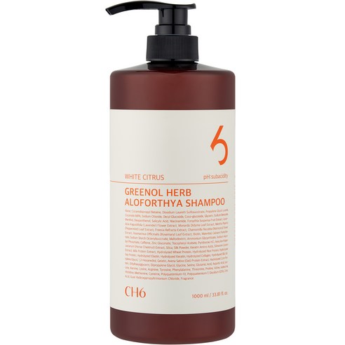 CH6 그리놀 허브 알로포시아 탈모샴푸 그린티우드향, 1000ml, 1개