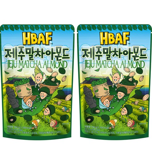 바프 제주말차 아몬드, 190g, 2개