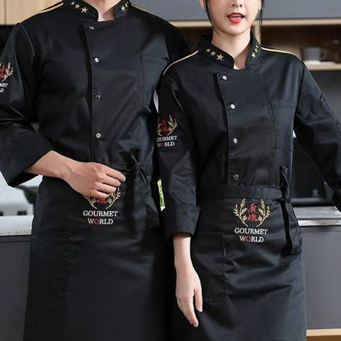 언헤브 따뜻한 요리사 두꺼운 작업복 상의