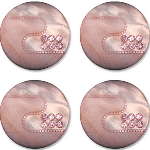 고급 큐빅 가디건 코트 단추 30mm, 보석1(인디핑크), 4개