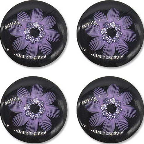 고급 큐빅 가디건 코트 단추 30mm, 꽃1(퍼플), 4개