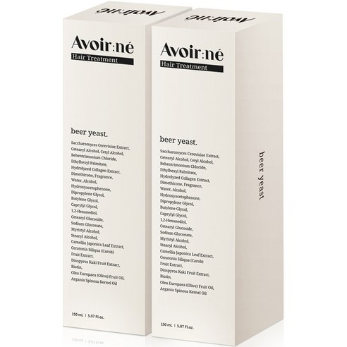 뉴트리커먼 아브아 맥주효모 LPP 단백질 헤어 트리트먼트, 150ml, 2개