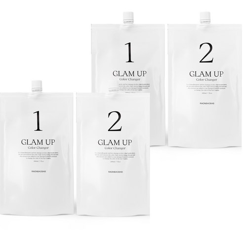 라온 글램업 블랙빼기 컬러체인저 탈색제 1제 200ml + 2제 200ml 세트, 2개