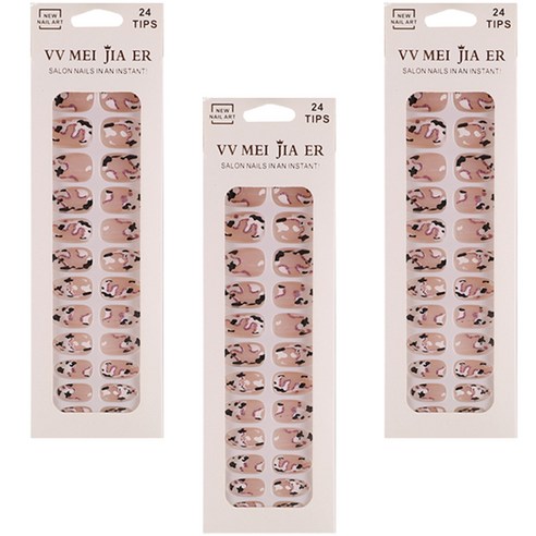 MA 비비 셀프 컬러 네일팁, 3개, TYPE19