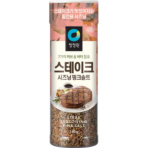 대상 청정원 스테이크 시즈닝 핑크솔트, 6개, 140g