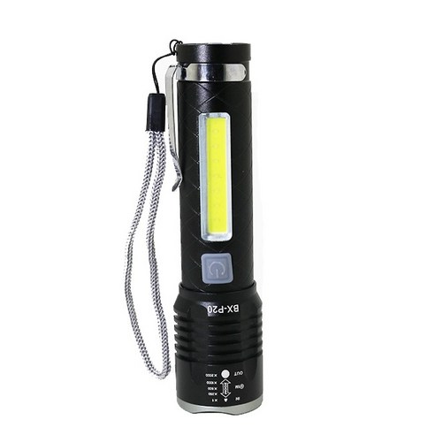 White Laser LED 충전식 줌 서치 라이트 손전등 후레쉬 P20 USB 충전식 방수가능 멀티컬러 로켓배송