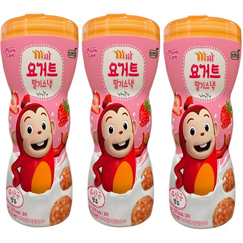 프로엠 유아용 까까 요거트 딸기스낵 통 50g, 3개